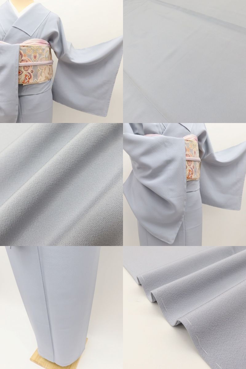 百華Y5751 新品 仕付け糸付 Ｓサイズ 一つ紋 着物 正絹 手縫い仕立て 色無地
