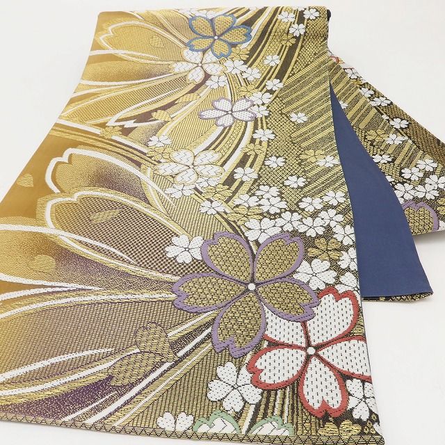 百華Y5754 新品 着物 正絹 桜 成人式 袋帯