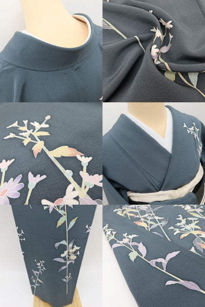 百華Y5756 美品未着用 仕付け糸付 十日町友禅 阿部佳雪落款 正絹 手縫い仕立て 訪問着