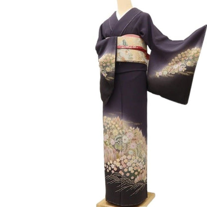 百華Y5757 新品 仕付け糸付 翠山工房落款 桐屋の辻ヶ花 トールサイズ 辻が花 着物 正絹 手縫い仕立て 訪問着