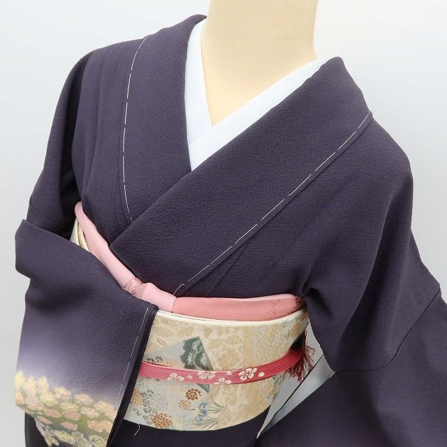 百華Y5757 新品 仕付け糸付 翠山工房落款 桐屋の辻ヶ花 トールサイズ 辻が花 着物 正絹 手縫い仕立て 訪問着