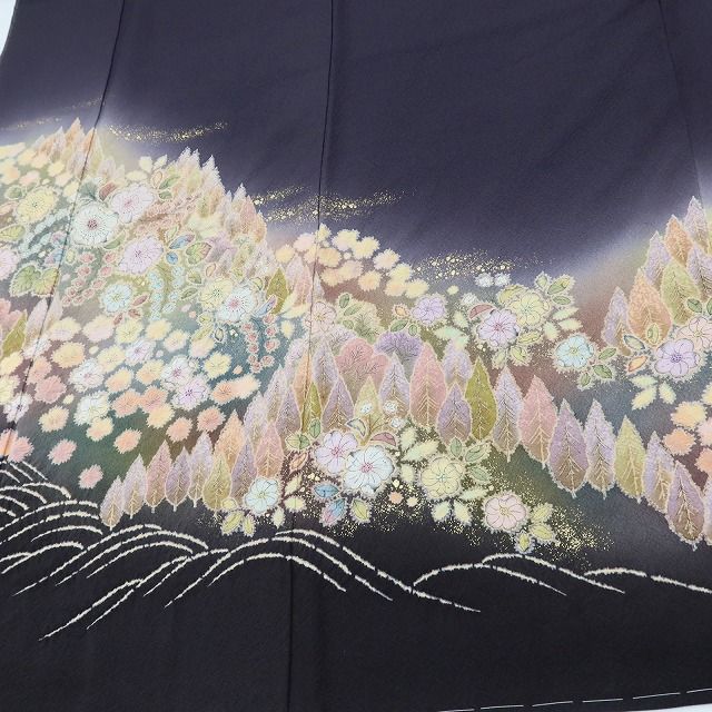 百華Y5757 新品 仕付け糸付 翠山工房落款 桐屋の辻ヶ花 トールサイズ 辻が花 着物 正絹 手縫い仕立て 訪問着