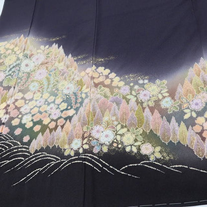 百華Y5757 新品 仕付け糸付 翠山工房落款 桐屋の辻ヶ花 トールサイズ 辻が花 着物 正絹 手縫い仕立て 訪問着