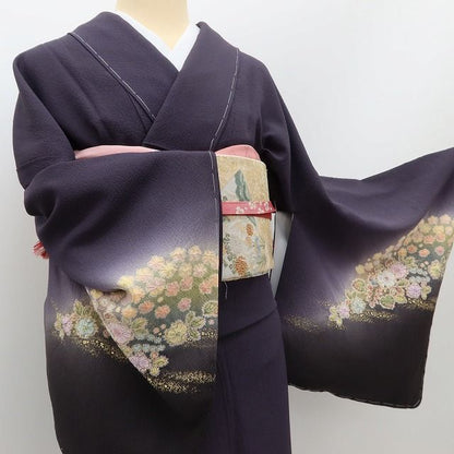 百華Y5757 新品 仕付け糸付 翠山工房落款 桐屋の辻ヶ花 トールサイズ 辻が花 着物 正絹 手縫い仕立て 訪問着