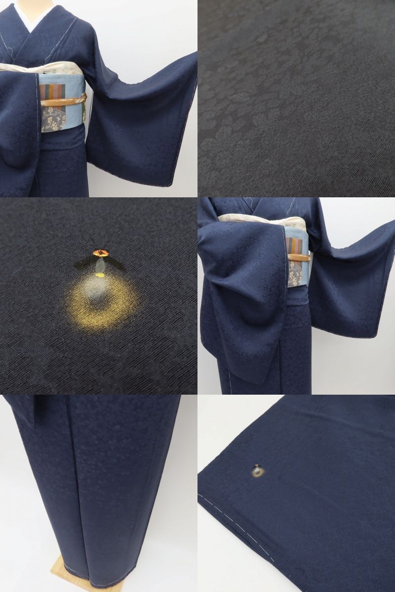百華Y5759 新品 仕付け糸付 蛍 着物 正絹 手縫い仕立て 付下げ