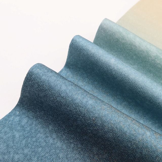 百華Y5760 美品 一つ紋 友禅作家 千地泰弘落款 着物 正絹 手縫い仕立て 訪問着