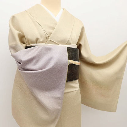 百華Y5760 美品 一つ紋 友禅作家 千地泰弘落款 着物 正絹 手縫い仕立て 訪問着
