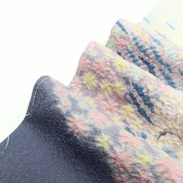 百華Y5761 新品 仕付け糸付 滝泰謹製 辻が花 着物 正絹 手縫い仕立て 訪問着