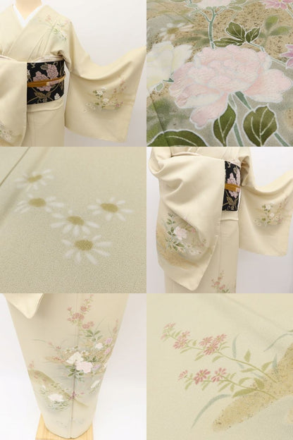 百華Y5762 美品未着用 作家物落款 トールサイズ 着物 正絹 手縫い仕立て 訪問着