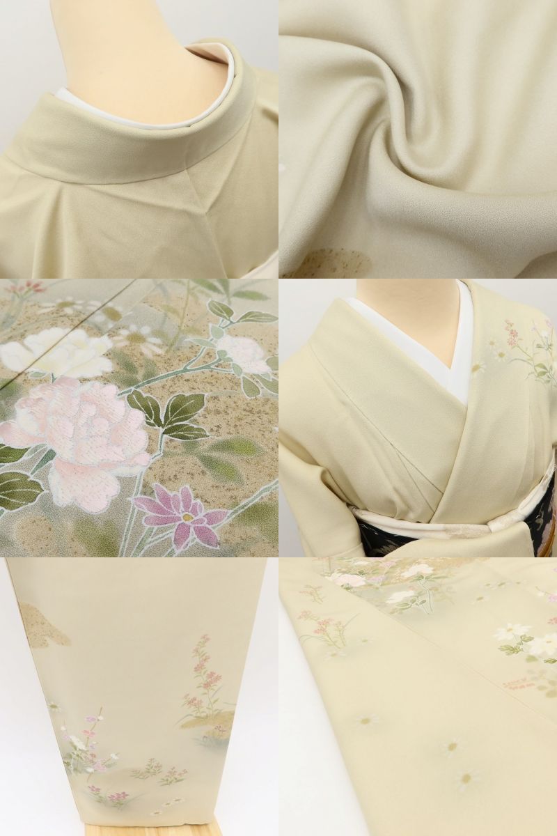 百華Y5762 美品未着用 作家物落款 トールサイズ 着物 正絹 手縫い仕立て 訪問着