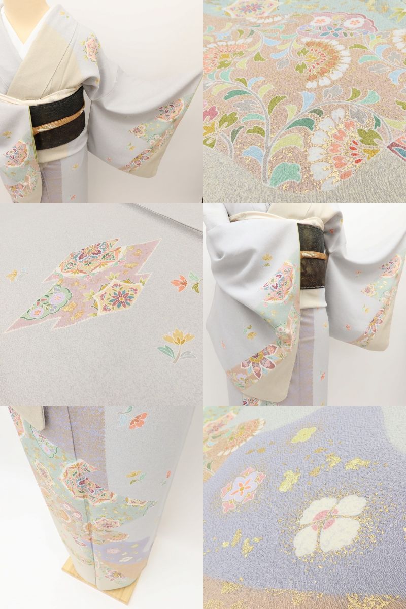 百華Y5763 美品 着物 正絹 手縫い仕立て 訪問着