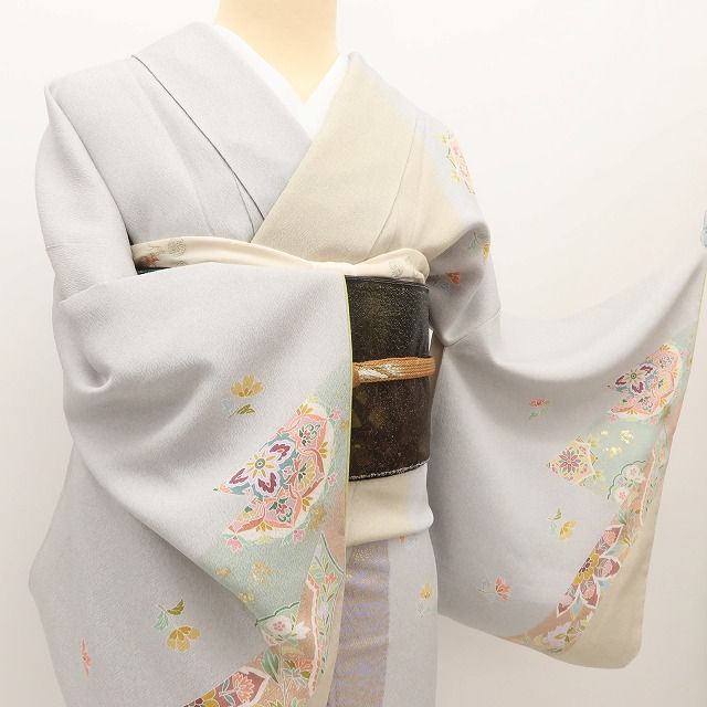 百華Y5763 美品 着物 正絹 手縫い仕立て 訪問着