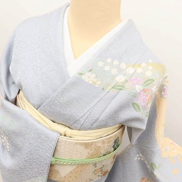 百華Y5771 美品未着用 仕付け糸付 着物 正絹 手縫い仕立て 訪問着