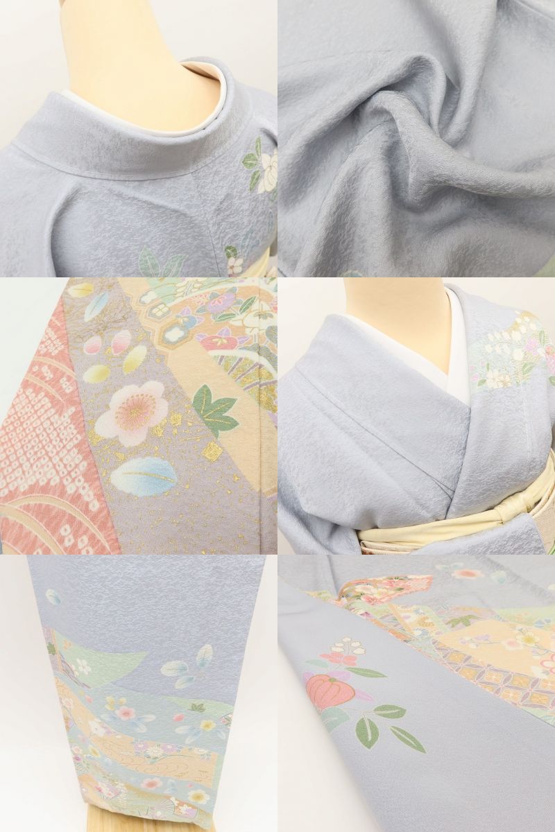 百華Y5771 美品未着用 仕付け糸付 着物 正絹 手縫い仕立て 訪問着