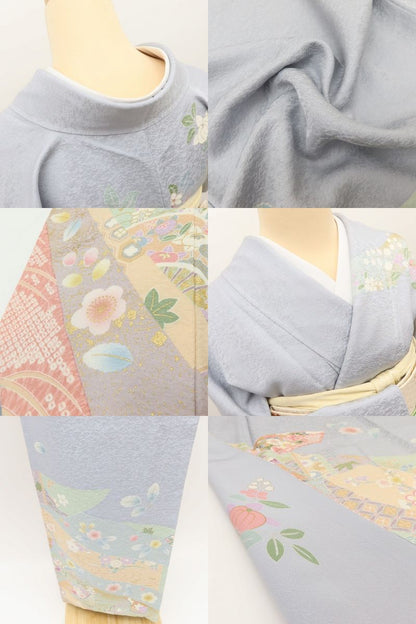 百華Y5771 美品未着用 仕付け糸付 着物 正絹 手縫い仕立て 訪問着