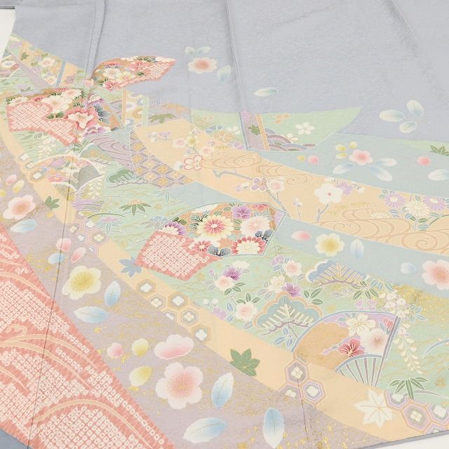 百華Y5771 美品未着用 仕付け糸付 着物 正絹 手縫い仕立て 訪問着
