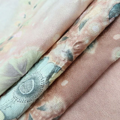 百華Y5776 美品 辻が花 翠山工房 桐屋の辻ヶ花 着物 正絹 手縫い仕立て 訪問着　
