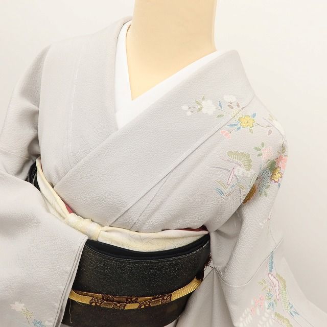 百華Y5777 新品 茶屋辻 松竹梅 桜 紅葉 仕付け糸付 着物 正絹 手縫い仕立て 訪問着
