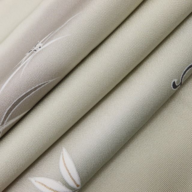 百華Y5778 新品 仕付け糸付 金駒刺繍 菊 笹 葵 着物 正絹 手縫い仕立て 訪問着