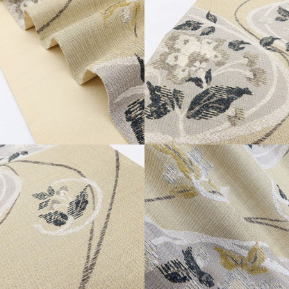 百華Y5781 美品 更紗裂取文様 着物 正絹 袋帯