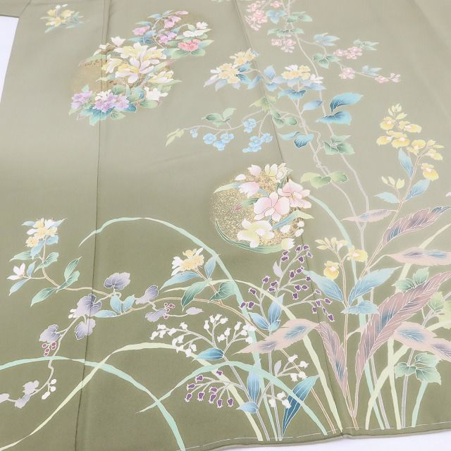 百華Y5782 美品未着用 仕付け糸付 手描き友禅 着物 正絹 手縫い仕立て 訪問着
