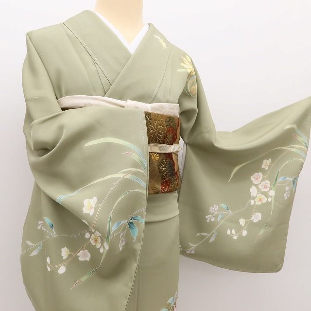 百華Y5782 美品未着用 仕付け糸付 手描き友禅 着物 正絹 手縫い仕立て 訪問着