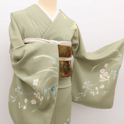 百華Y5782 美品未着用 仕付け糸付 手描き友禅 着物 正絹 手縫い仕立て 訪問着