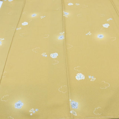 百華Y5785 新品 仕付け糸付 辻が花 一つ紋 着物 正絹 手縫い仕立て 小紋
