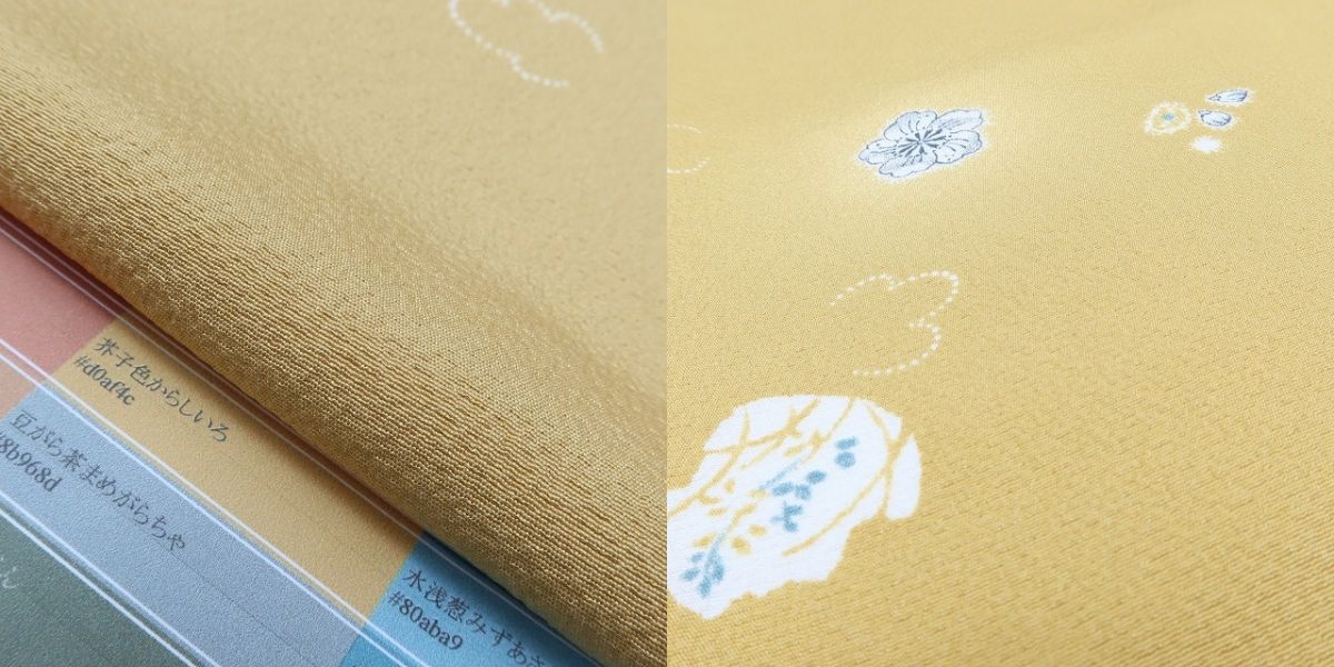 百華Y5785 新品 仕付け糸付 辻が花 一つ紋 着物 正絹 手縫い仕立て 小紋