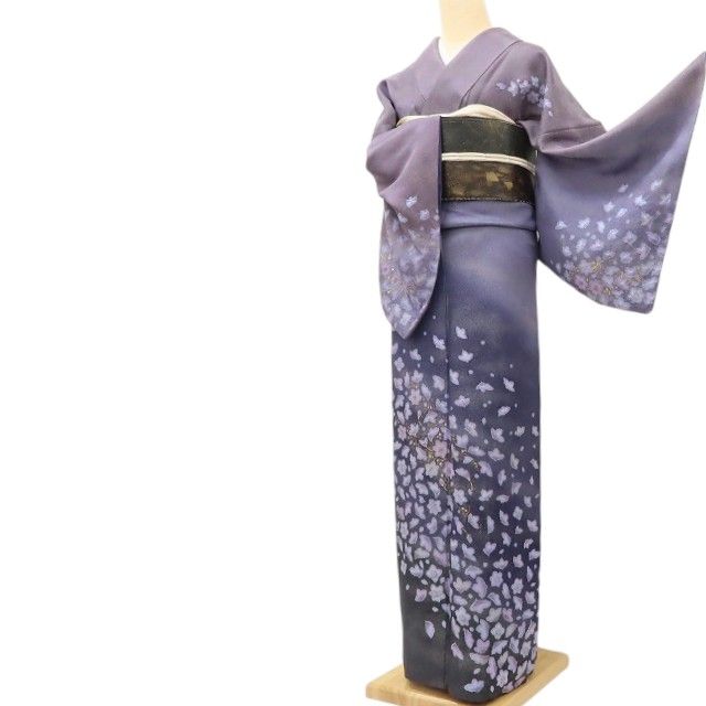 百華Y5786 美品 翠山工房 桐屋の辻ヶ花 徳永憲峯 落款 桔梗 着物 正絹 手縫い仕立て 訪問着