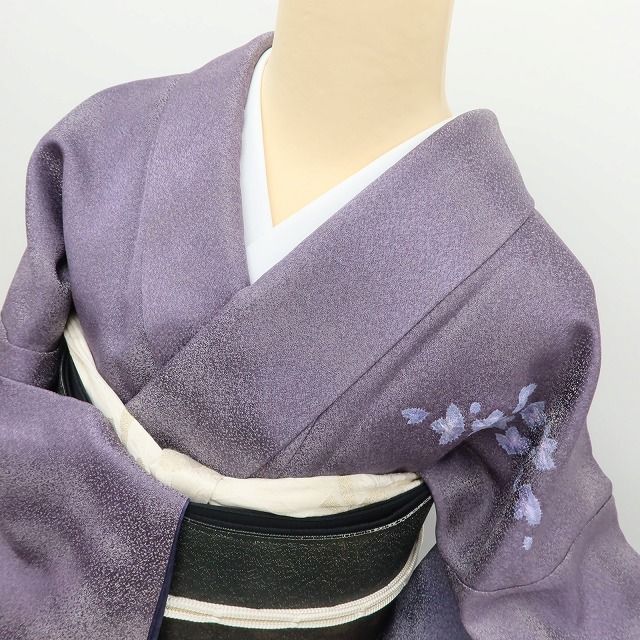 百華Y5786 美品 翠山工房 桐屋の辻ヶ花 徳永憲峯 落款 桔梗 着物 正絹 手縫い仕立て 訪問着