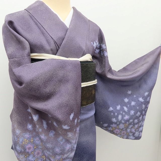 百華Y5786 美品 翠山工房 桐屋の辻ヶ花 徳永憲峯 落款 桔梗 着物 正絹 手縫い仕立て 訪問着