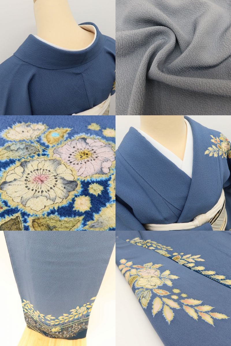 百華Y5787 美品 翠山工房 桐屋の辻ヶ花 徳永憲峯 落款 辻が花 着物 正絹 手縫い仕立て 訪問着