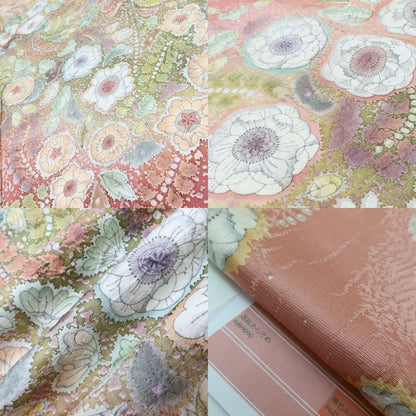 百華Y5788 新品 仕付け糸付 吉野一廉落款 辻が花 トールサイズ 着物 正絹 手縫い仕立て 訪問着