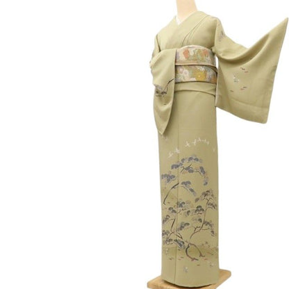 百華Y5789 美品未着用 仕付け糸付 本加賀友禅 金丸充夫落款 着物 正絹 手縫い仕立て 訪問着