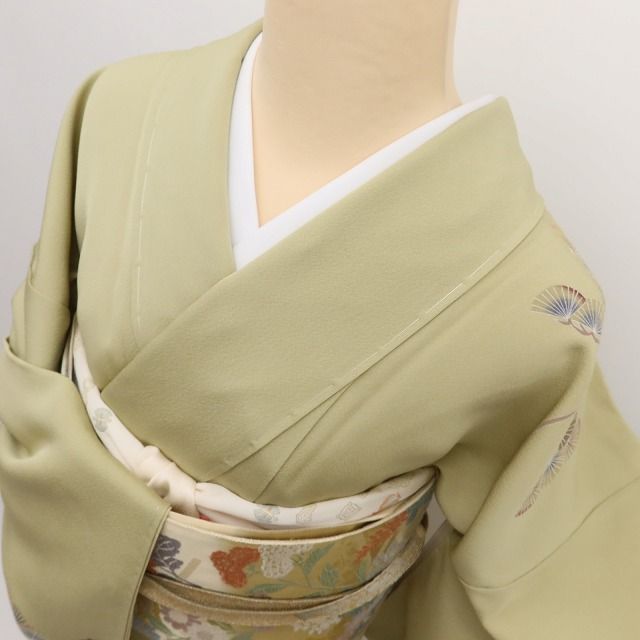 百華Y5789 美品未着用 仕付け糸付 本加賀友禅 金丸充夫落款 着物 正絹 手縫い仕立て 訪問着