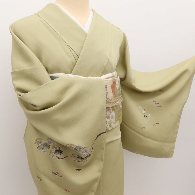 百華Y5789 美品未着用 仕付け糸付 本加賀友禅 金丸充夫落款 着物 正絹 手縫い仕立て 訪問着