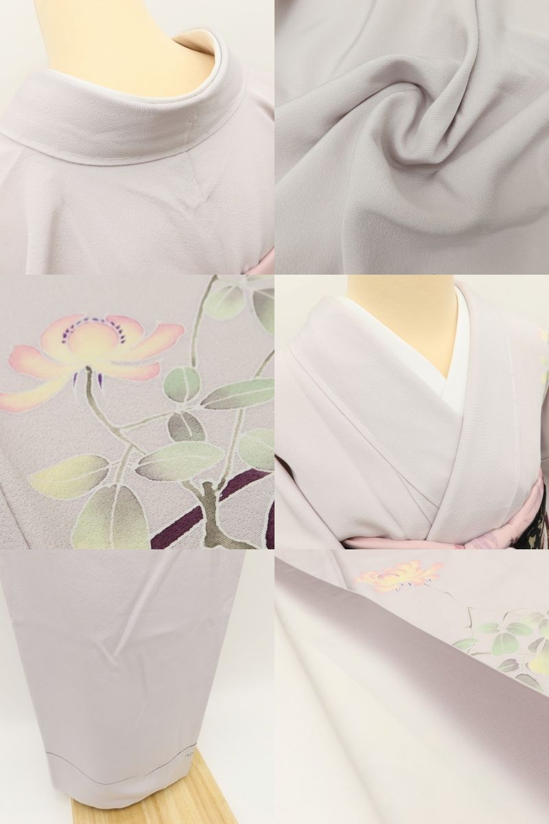 百華Y5790 新品 仕付け糸付 手描き友禅 着物 正絹 手縫い仕立て 訪問着