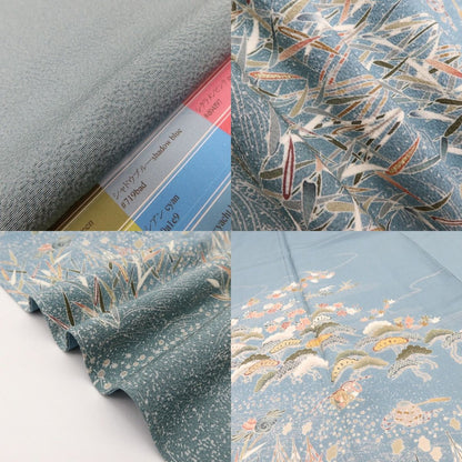 百華Y5792 新品 仕付け糸付 着物 松竹 桜 紅葉 千鳥 正絹 手縫い仕立て 訪問着