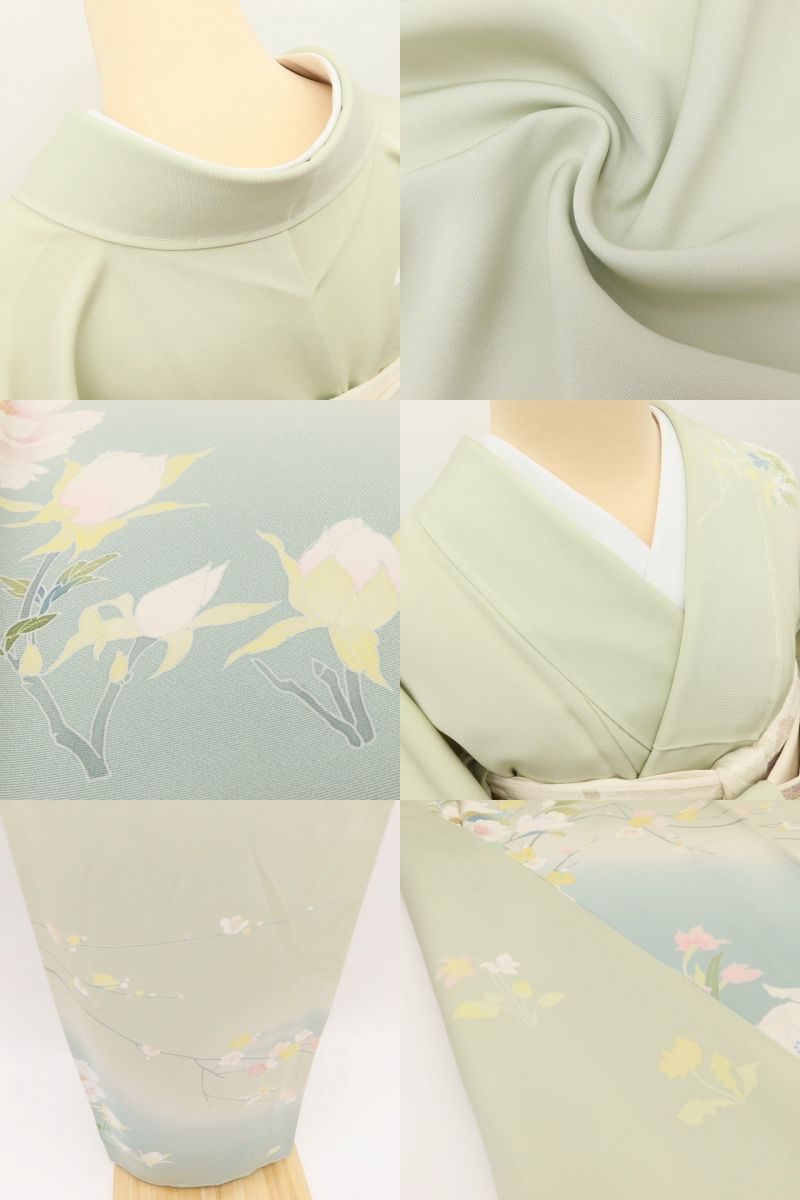 百華Y5793 新品 仕付け糸付 着物 正絹 手縫い仕立て 訪問着