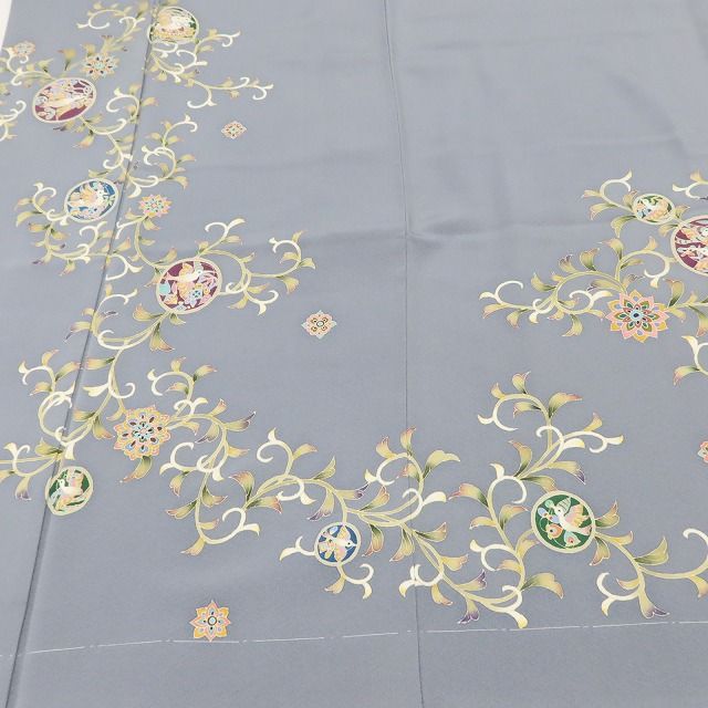 百華Y5794 新品 仕付け糸付 本加賀友禅 松井眞夫落款 Sサイズ 着物 正絹 手縫い仕立て 訪問着　