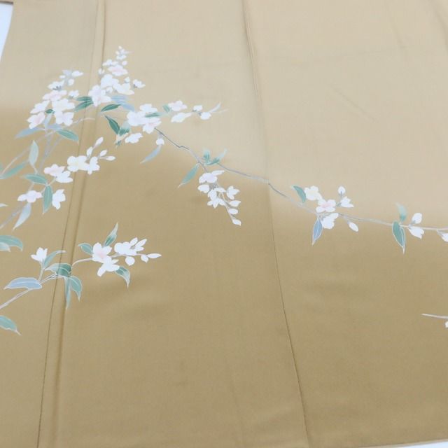 百華Y5796 手描き友禅 作家物落款 着物 正絹 手縫い仕立て 訪問着