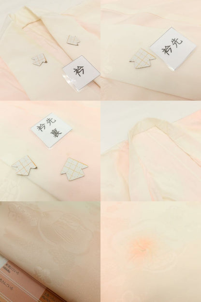 百華Y5798 美品未着用 仕付け糸付 半襟付 袖無双 着物 正絹 手縫い仕立て 長襦袢