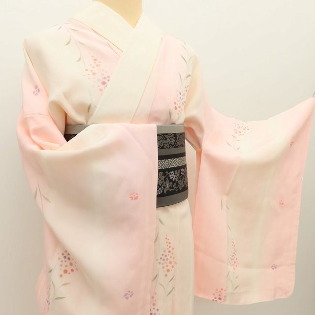 百華Y5799 新品 仕付け糸付 着物 正絹 手縫い仕立て 長襦袢