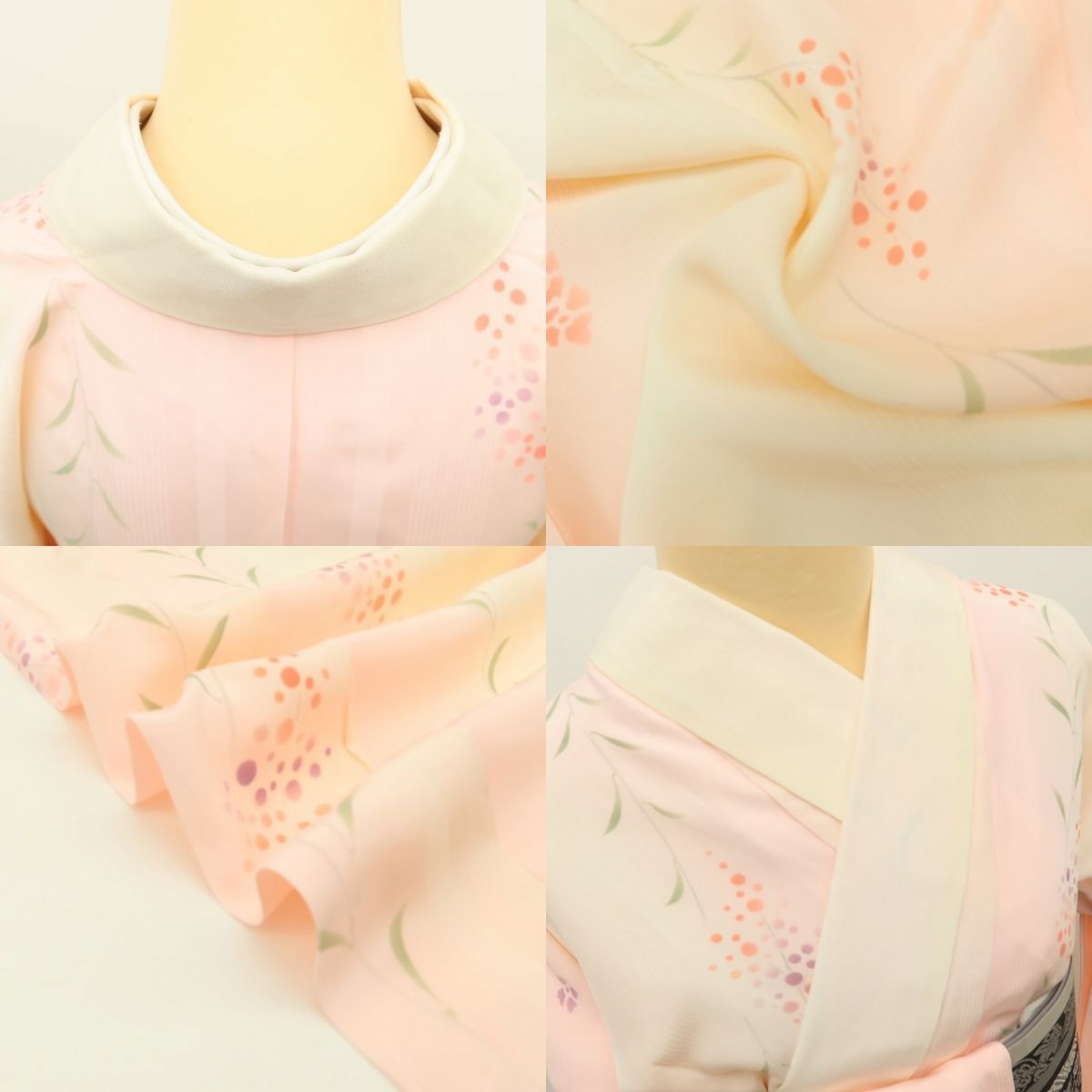 百華Y5799 新品 仕付け糸付 着物 正絹 手縫い仕立て 長襦袢
