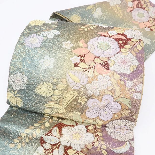 百華Y5800 新品 仕付け糸付 やまと誂製 辻が花 着物 正絹 袋帯