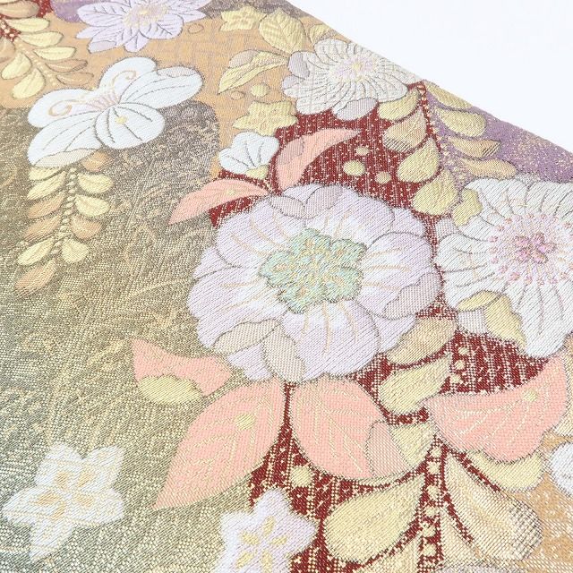 百華Y5800 新品 仕付け糸付 やまと誂製 辻が花 着物 正絹 袋帯