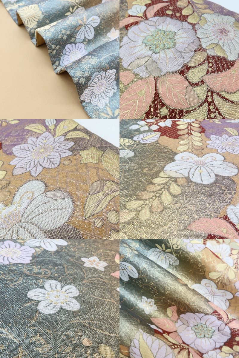 百華Y5800 新品 仕付け糸付 やまと誂製 辻が花 着物 正絹 袋帯