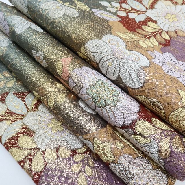 百華Y5800 新品 仕付け糸付 やまと誂製 辻が花 着物 正絹 袋帯