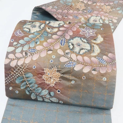 百華Y5801 美品 辻が花 作家物落款 着物 正絹 袋帯